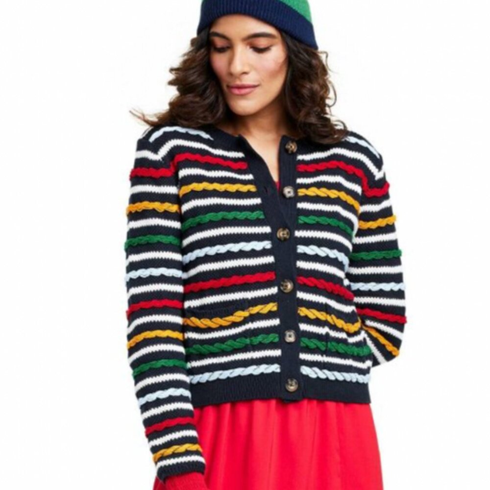 La Ligne x Target Textured Striped Cardigan Sweater